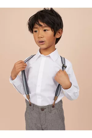 H&M Boys White Easy-Iron Shirt
