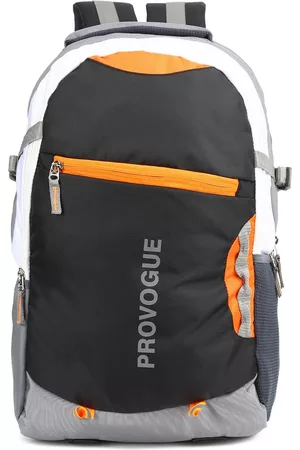 Provogue Unisex Grey & Black Colourblocked Backpack With Rain Cover