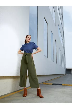 Chemistry Blue Pure Cotton Studded Indigo Denim Top