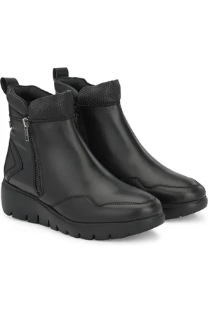 Delize Women Black Solid Vegan Leather Boots