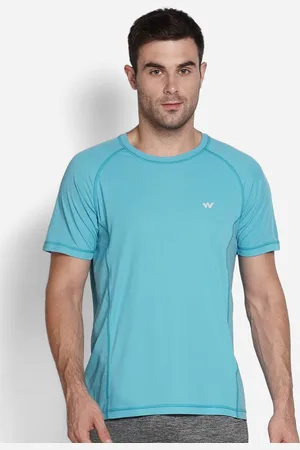 Wildcraft Men Blue Drop-Shoulder Sleeves Applique T-shirt