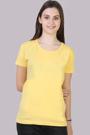 Fleximaa Women Yellow Running T-shirt