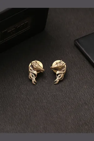 COSA NOSTRAA Men Gold-Toned Royal Horse Collar Tips Accessory Gift Set