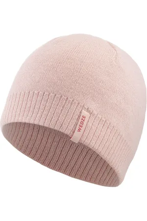 DECATHLON Unisex Pink Ski Hat Simple Beanie
