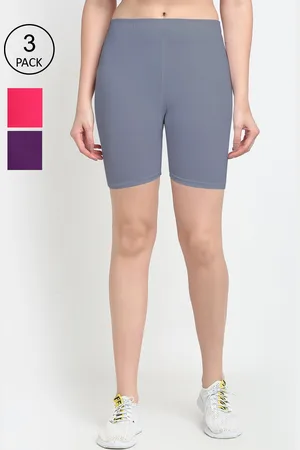 GRACIT Women Pack Of 3 Solid Cycling Shorts