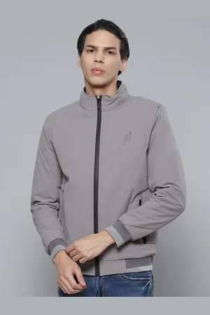 Fort Collins Men Grey Mock Collar Tailored Jacket