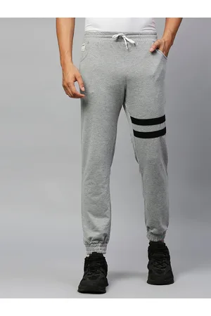 Buy Black & Navy Blue Track Pants for Men by Hubberholme Online | Ajio.com