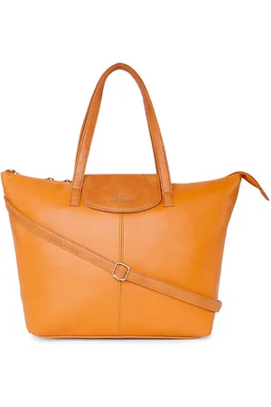 LAVIE Phus Women Yellow Large Tote Bag