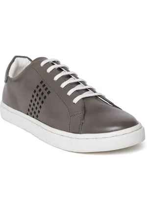 Mocas Men Grey Sneakers with Laser Cuts