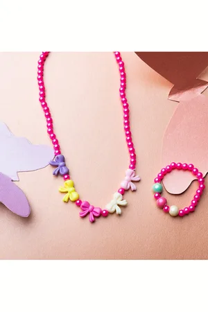 Jewelz Girls Multicoloured Necklace and Bracelet