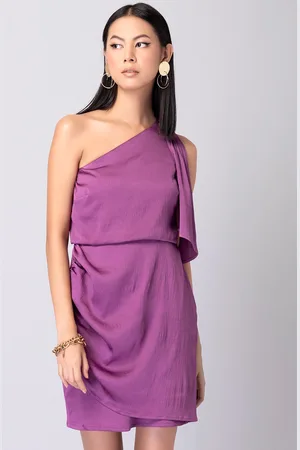 FabAlley Women Lavender Sheath One Shoulder Dress