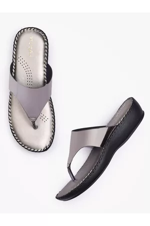 VALIOSAA Grey Solid Wedge Heels