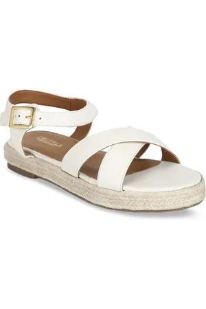 Truffle Collection Women White Solid Sandals