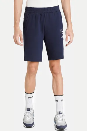 PUMA Men Navy Blue Slim Fit Sports Shorts