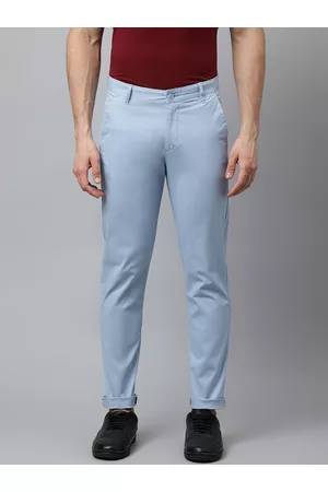 Richlook Men Blue Smart Slim Fit Chinos Trousers