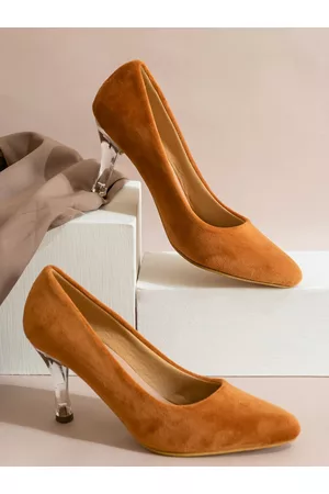 SHEZONE Rust Suede Pumps