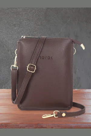 ROVOK Brown PU Structured Sling Bag