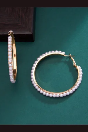 Ami Gold-Toned Circular Hoop Earrings