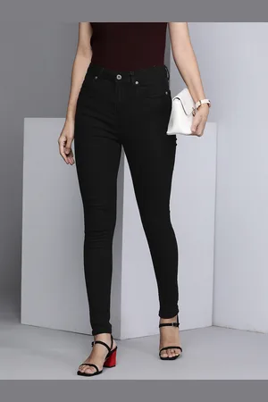 Kenneth Cole Dash Women Black Skinny Fit High-Rise Light Fade Stretchable Denim Jeans