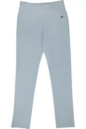 Tiny Girl Girls Blue Solid Cotton Jeggings