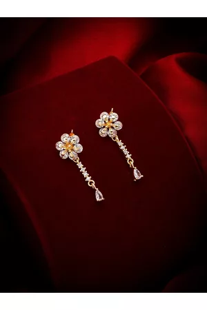 Aadita Woman Gold-Toned Geometric Drop Earrings