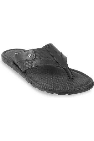 Metro Men Black Comfort Sandals