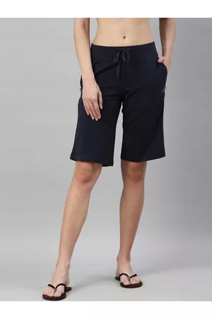 ENAMORA E044 Mid-Rise Stretch Cotton City Shorts for Women with Zipper Pockets