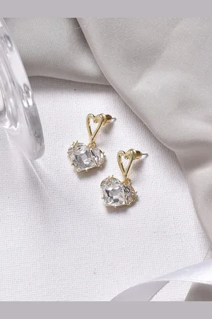 Joker & Witch Women Gold-Toned Contemporary Studs Earrings