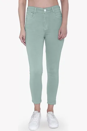 FCK-3 Women Lime Green Jean High-Rise Stretchable Jeans