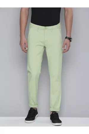 Flying Machine Men Green Comfort Slim Fit Chinos Trousers