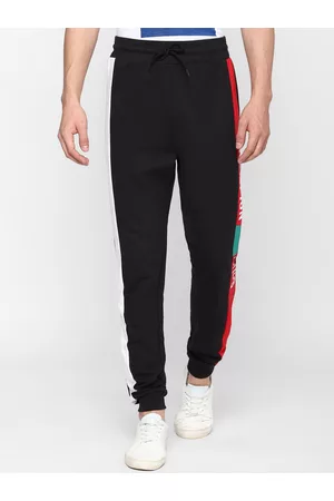 Forever 21 Men Black Printed Track Pants