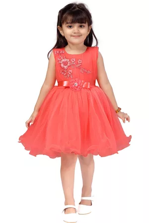 Aarika Red Floral Net Dress