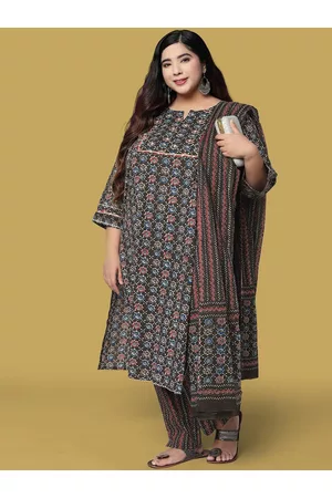 Mirchi Fashion Women Black Ethnic Motifs Pure Cotton Kurta with Trousers & Dupatta