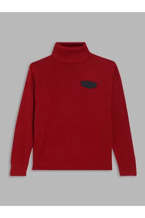 Blue Giraffe Boys Maroon Pullover