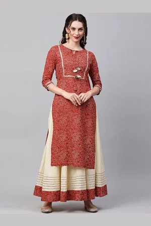 Ethnic skirt on sale with long kurta