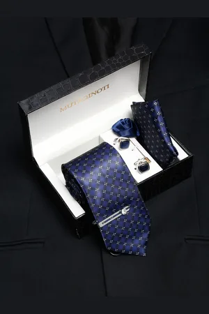 MUTAQINOTI Men Polyester Accessory Gift Set