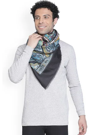 SHINGORA Men Black & Blue Printed Mufflers