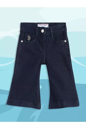 Ralph Lauren Girls Navy Blue Bootcut Stretchable Jeans