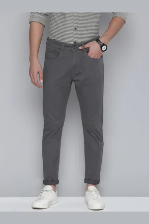 Flying Machine Men Grey Comfort Slim Fit Chinos Trousers