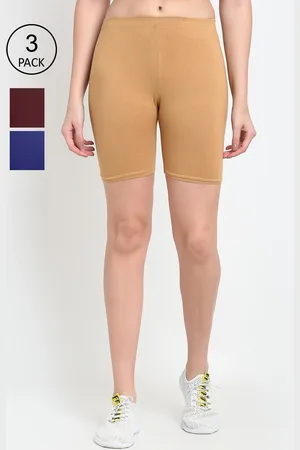 GRACIT Women Pack Of 3 Solid Cycling Shorts