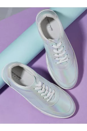 Tokyo Talkies Women White PU Sneakers