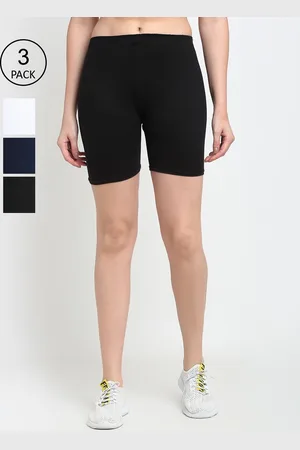 Jinfo Women Pack of 3 Solid Cycling Shorts