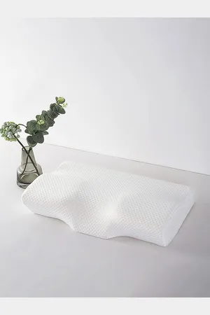Pum Pum White Solid Memory Foam Pillow