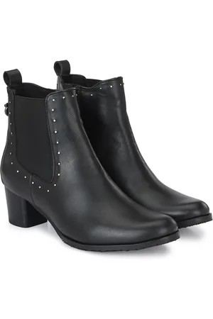 Delize Women Black Solid Chelsea Boots