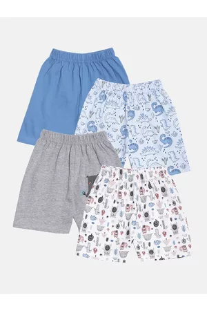 The Boo Boo Club The Boo Club Boys Blue Floral Printed Shorts