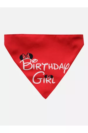 LANA PAWS Red Birthday Girl Printed Dog Bandana Scarf
