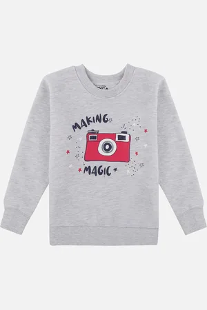 DYCA Boys Grey & Red Printed Sweatshirt