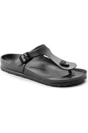 Birkenstock Unisex Gunmetal-Toned Gizeh Eva Solid Regular Width Comfort Sandals
