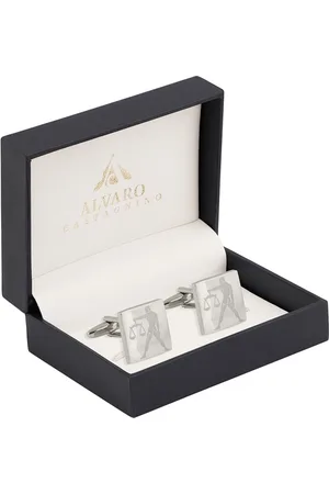 Alvaro Castagnino Silver-Toned Square Cufflinks
