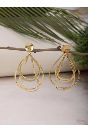 Berserk Gold-Plated Contemporary Hoop Earrings